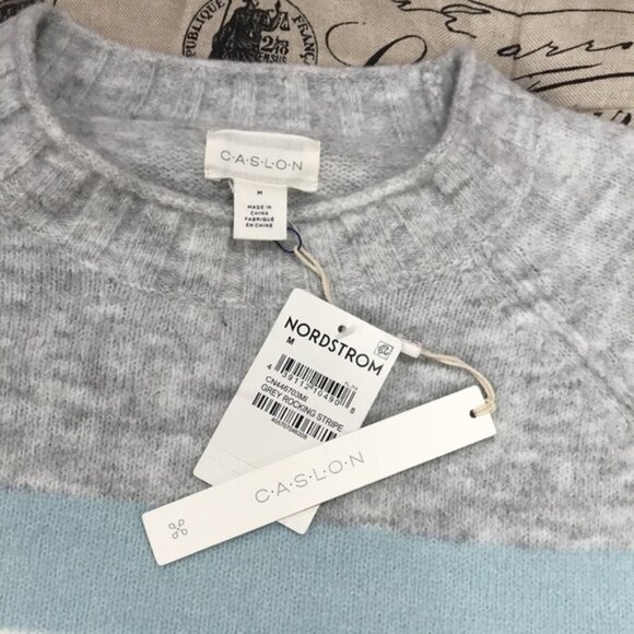 Caslon Cozy Mix Stripe Crewneck Sweater - Picture 3 of 3